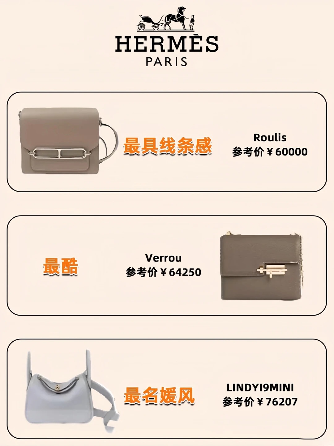 Features of Hermès Picotin and Herbag bags.